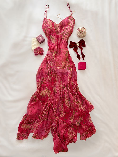 Rose Sequin Maxi Dress